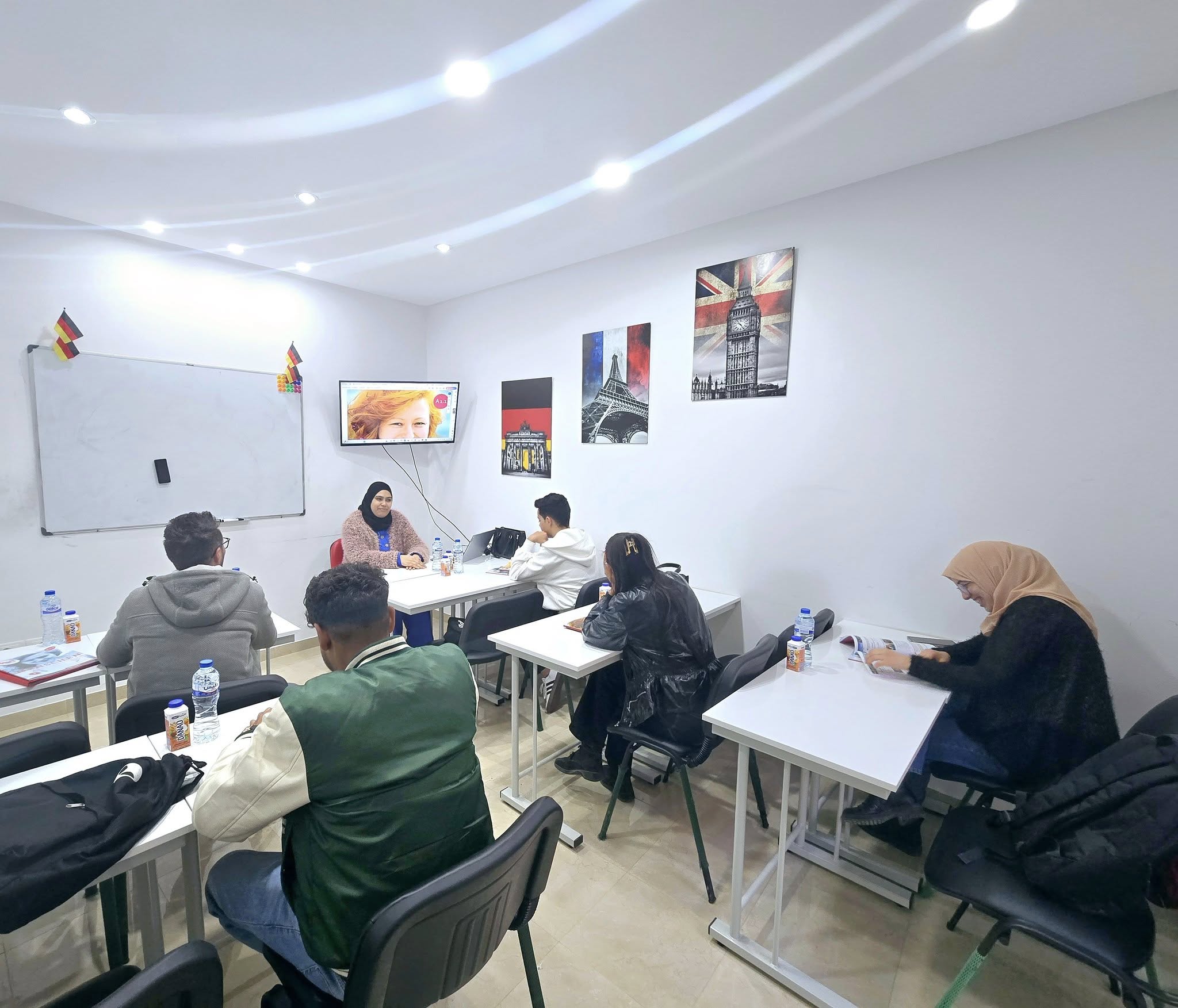 Students in German class